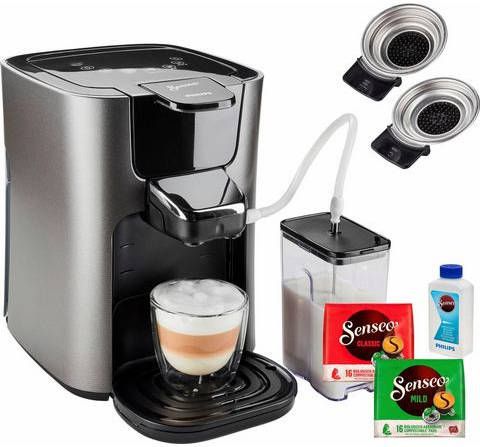 Voorgevoel breedtegraad voorjaar Senseo Koffiepadautomaat HD6574/50 Latte Duo, inclusief gratis toebehoren  ter waarde van - Tvs.be